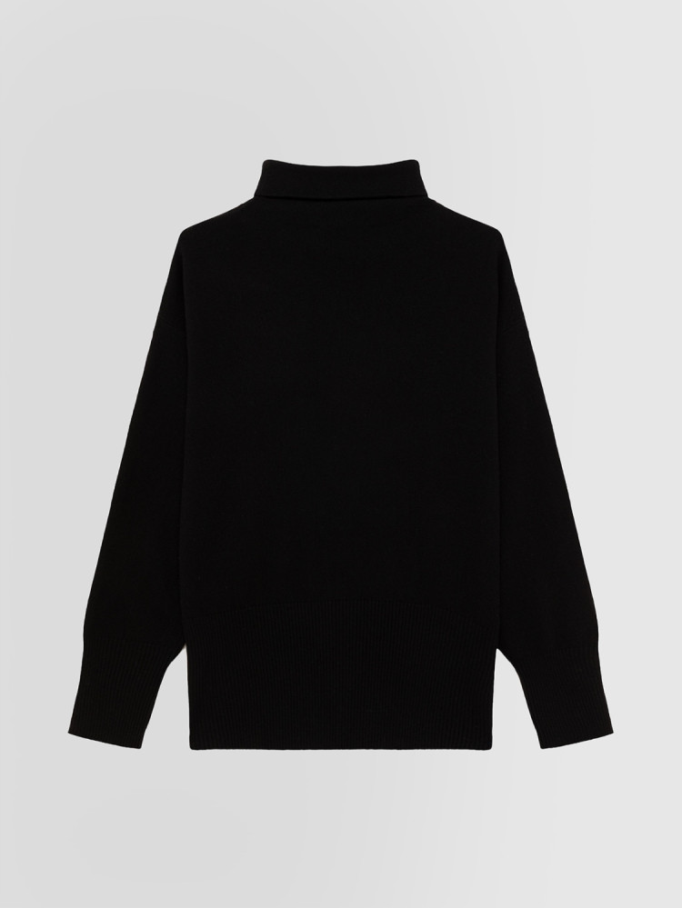 HIGH NECK SWEATER IN WOOL AND CASHMERE