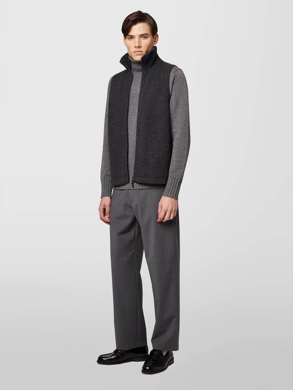 ALPHA STUDIO: VEST IN WOOL AND CASHMERE