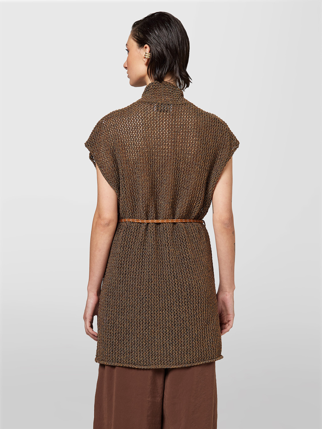 ALPHA STUDIO: GILET OPENWORK