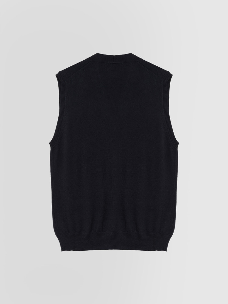 GILET SLIM IN MERINOS