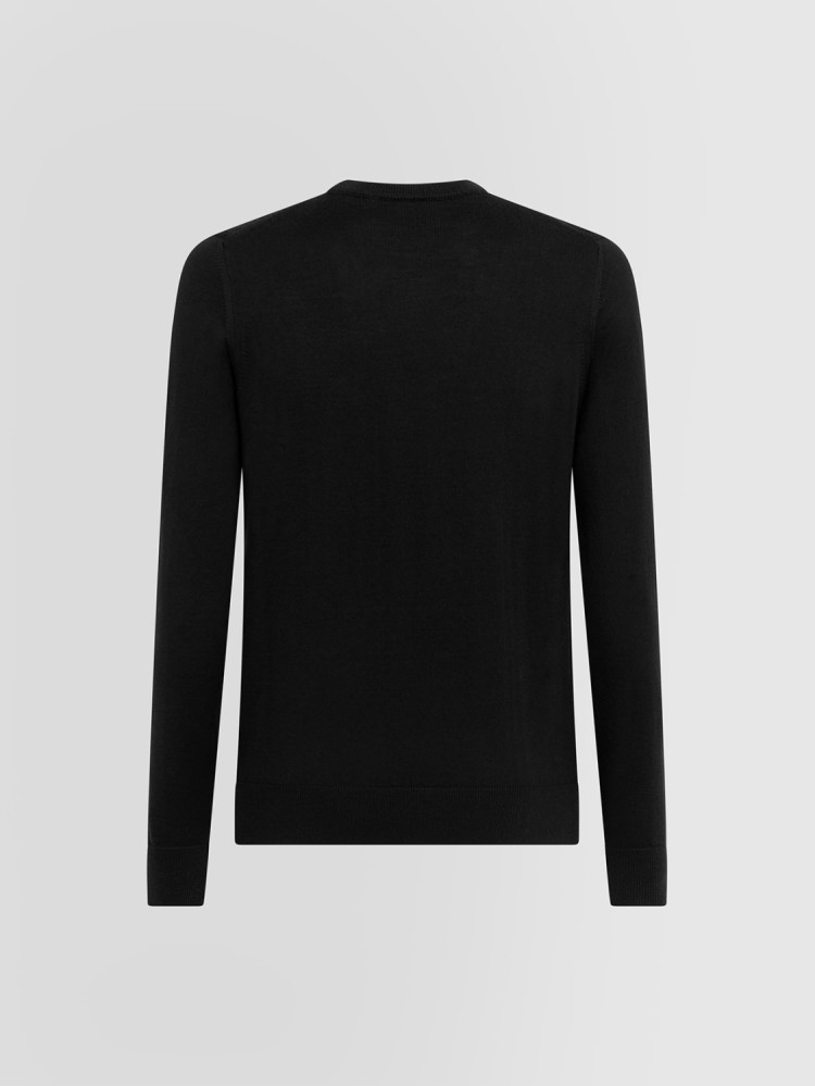 CREW NECK SWEATER BASIC IN MERINO WOOL