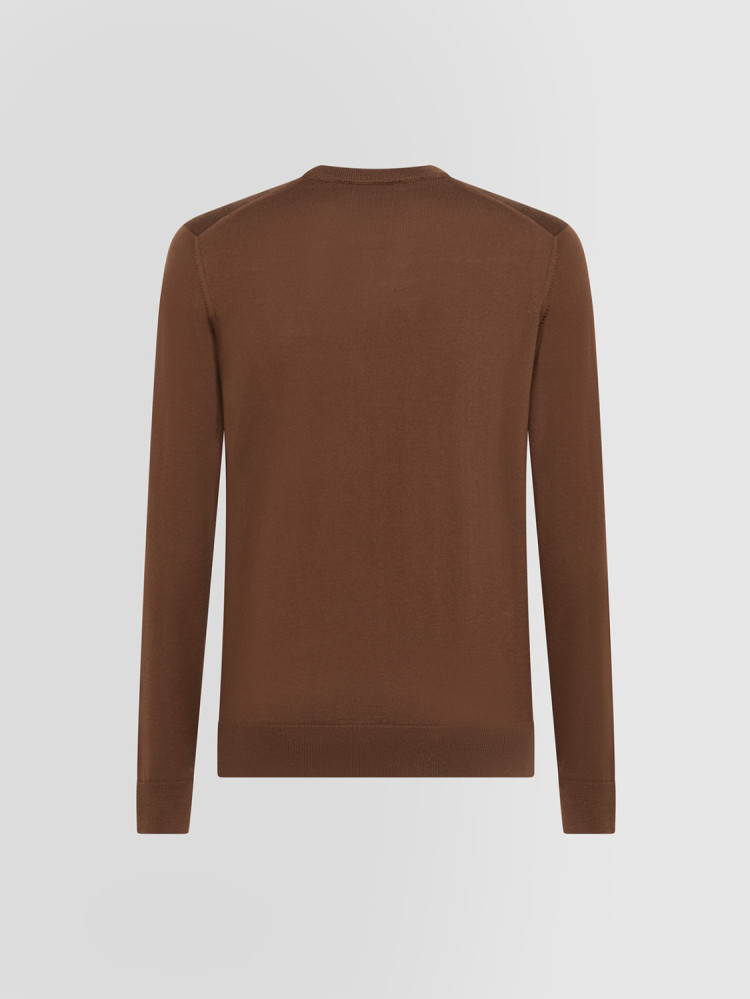 CREW NECK SWEATER BASIC IN MERINO WOOL