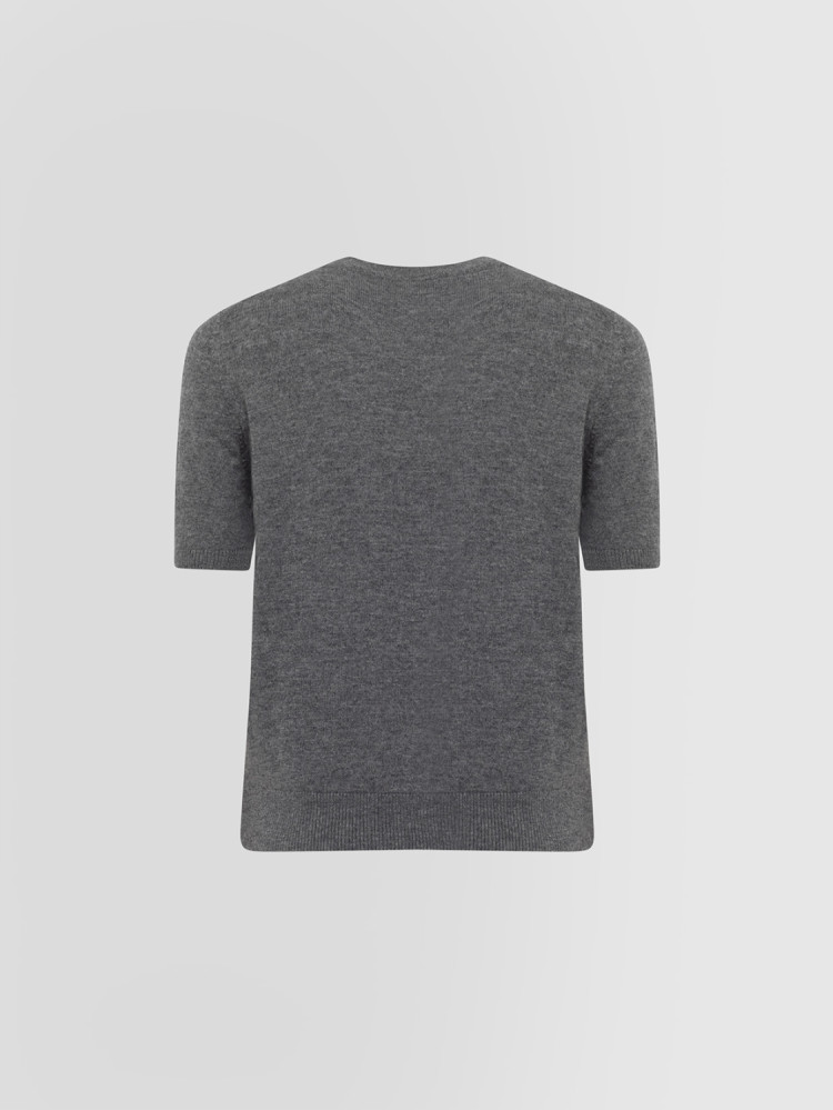 CROPPED RETRO CREW NECK SWEATER