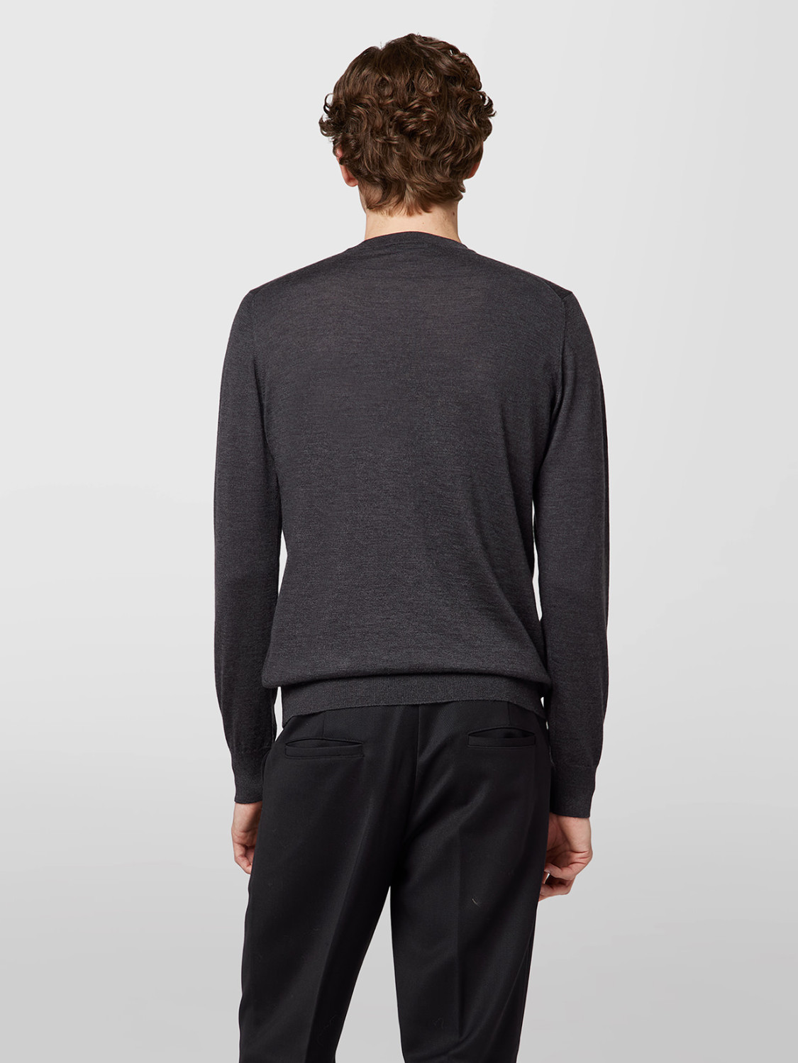 ALPHA STUDIO: COL ROND EN CACHEMIRE PEIGNE'