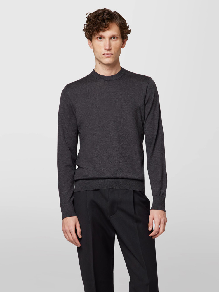 COL ROND EN CACHEMIRE PEIGNE'