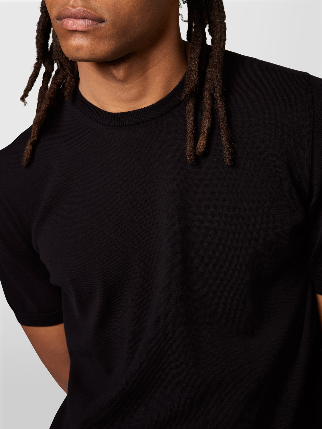 ALPHA STUDIO: CREPE CREWNECK