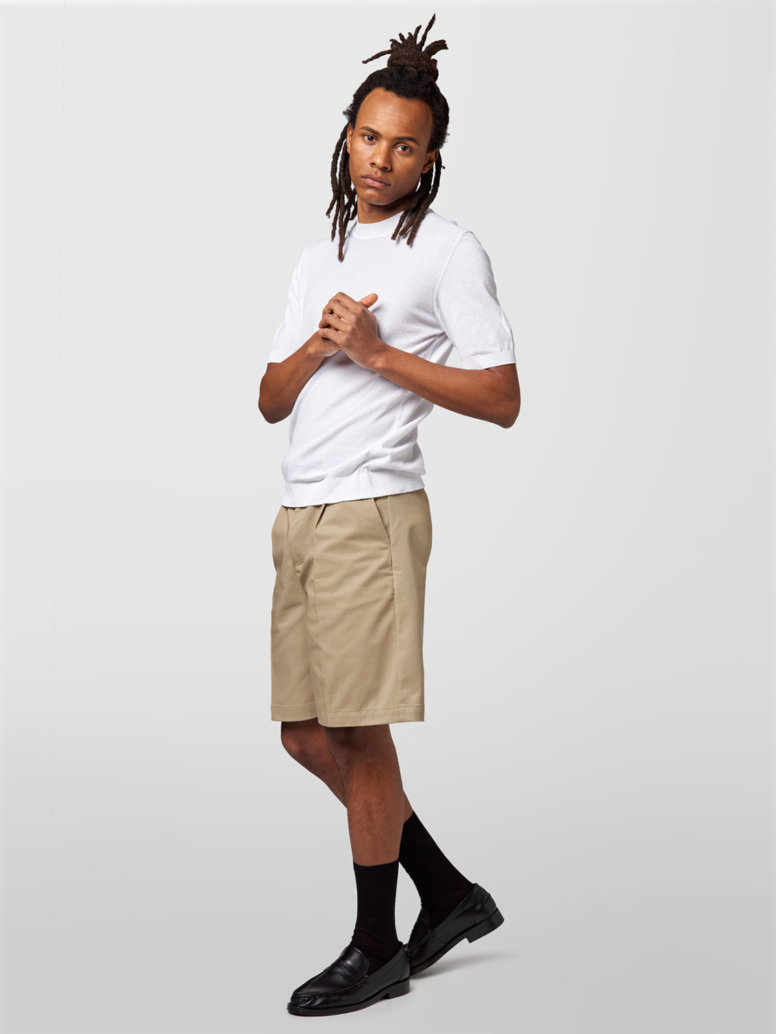 ALPHA STUDIO: CUELLO REDONDO EN CREPE TÉCNICO