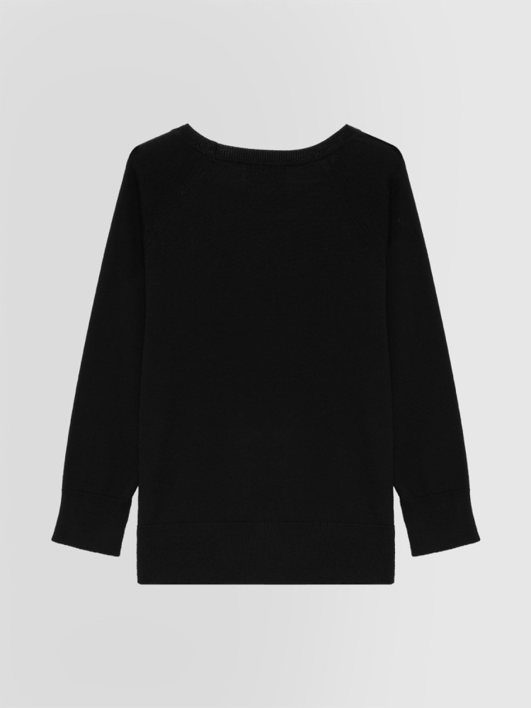 JERSEY DE CUELLO REDONDO EN LANA MERINO