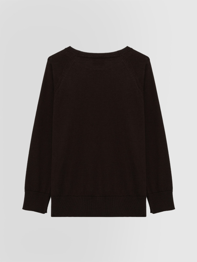 JERSEY DE CUELLO REDONDO EN LANA MERINO