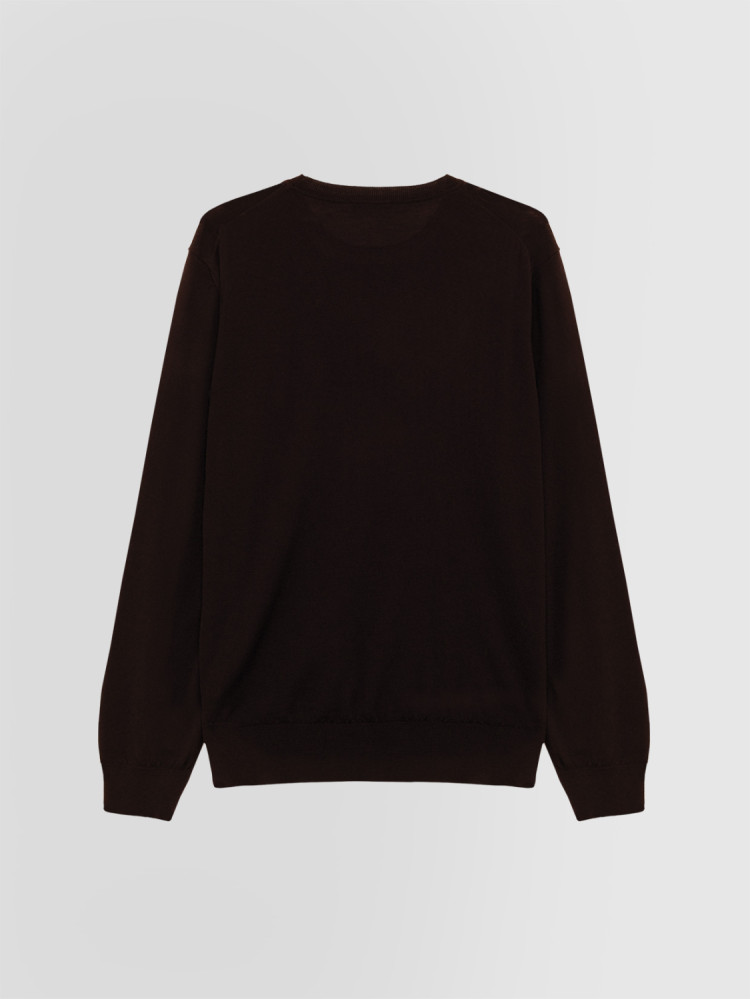 JERSEY DE CUELLO REDONDO EN LANA MERINO