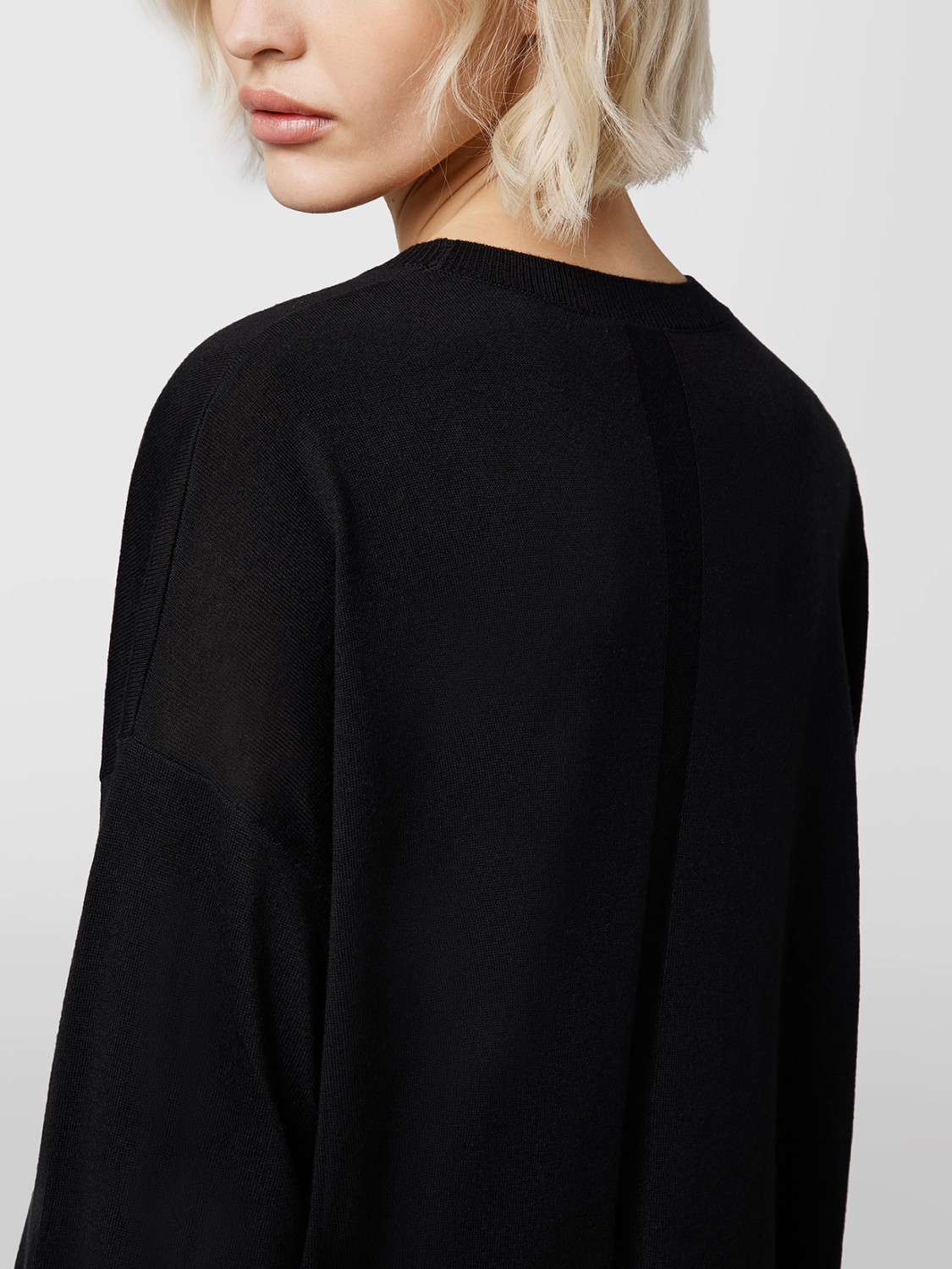 ALPHA STUDIO: CREWNECK IN SILK AND CASHMERE