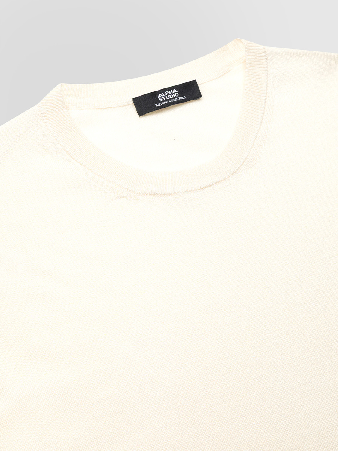 ALPHA STUDIO: SILK AND CASHMERE CREW NECK