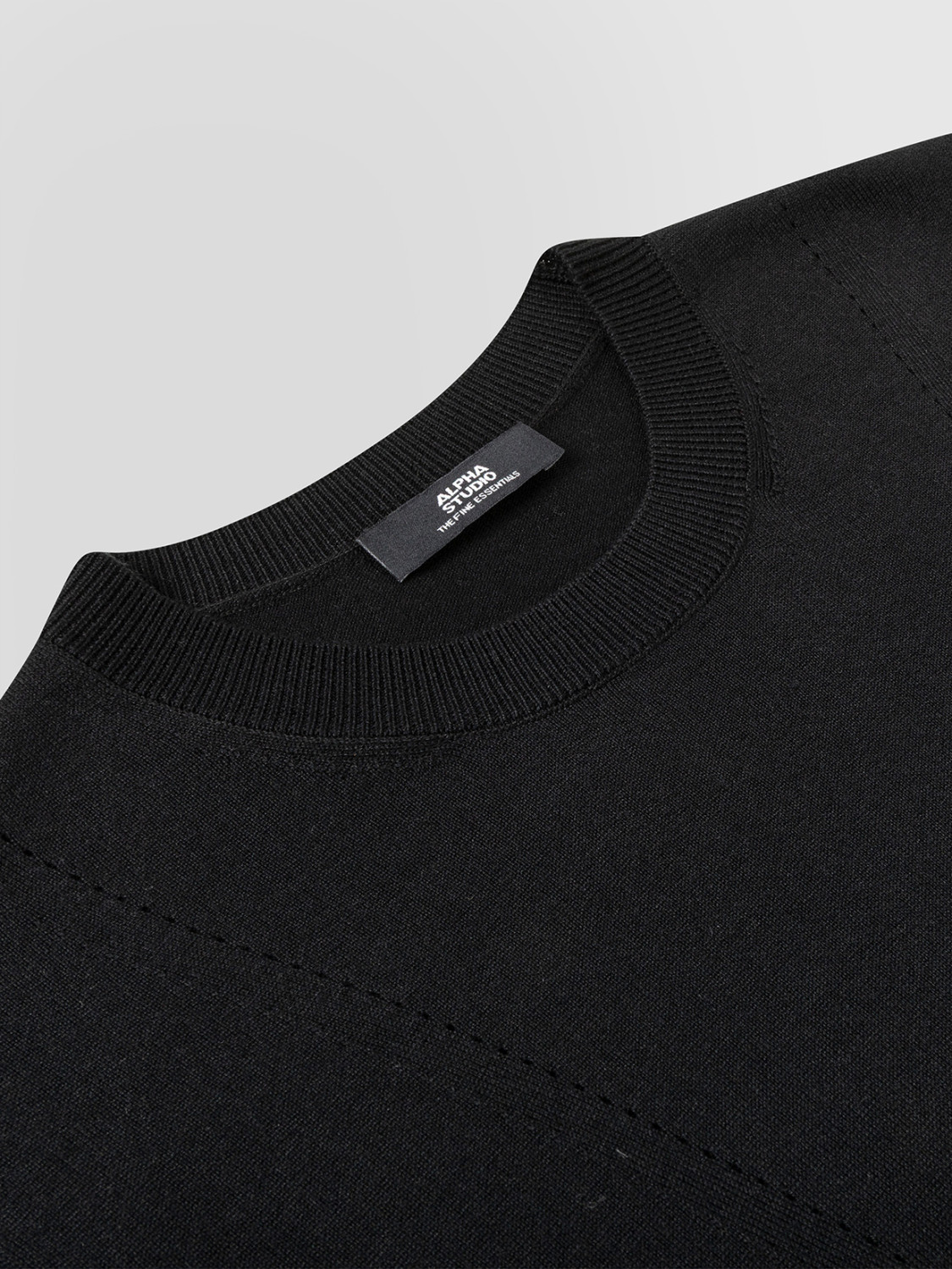 ALPHA STUDIO: SILK AND CASHMERE CREW NECK