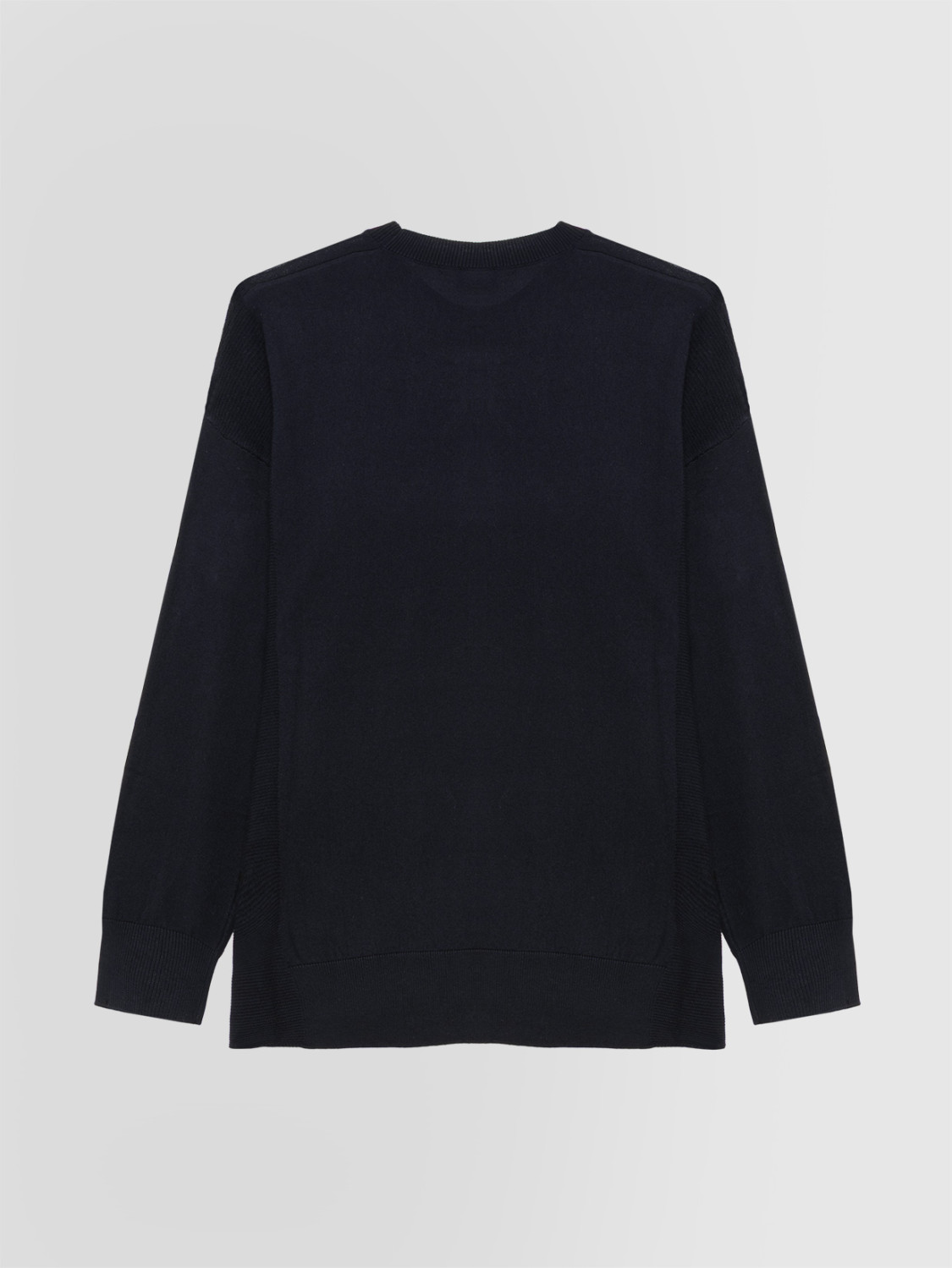 ALPHA STUDIO: JERSEY DE CUELLO REDONDO EN SEDA Y CACHEMIRA