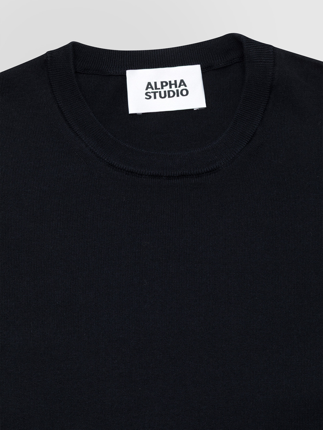 ALPHA STUDIO: LIGHT COTTON CREW NECK