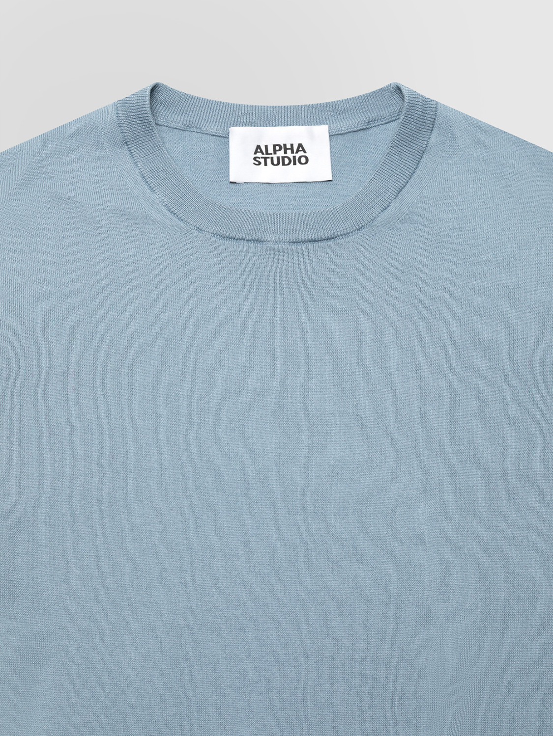 ALPHA STUDIO: LIGHT COTTON CREW NECK