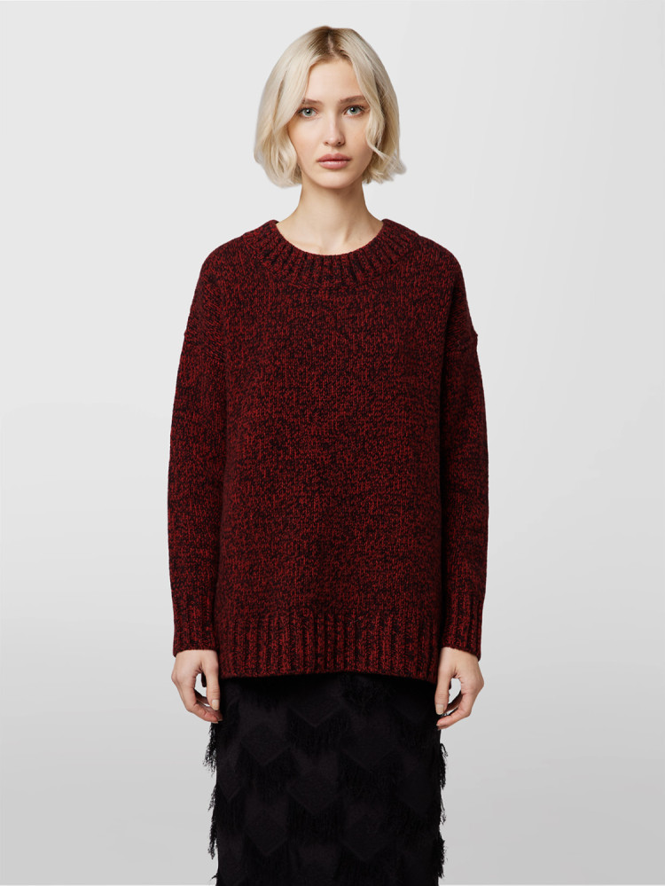 MOULINE CREW NECK SWEATER IN TWO COLORS