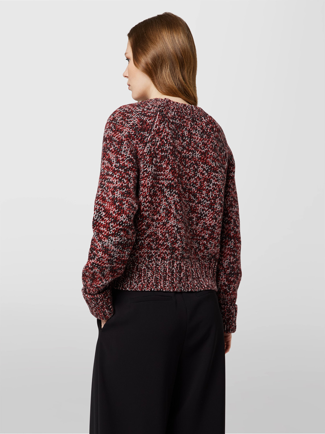 ALPHA STUDIO: MOULINE CREW NECK SWEATER IN THREE COLORS