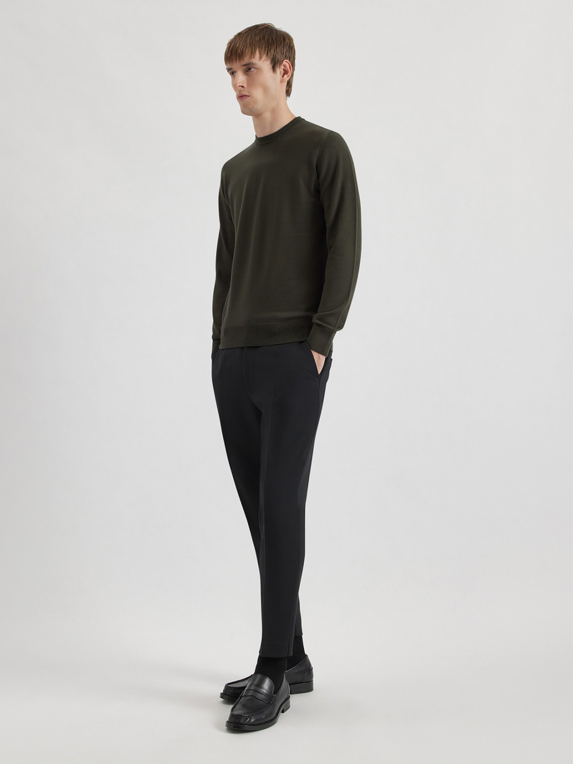 ALPHA STUDIO: GIROCOLLO SLIM IN MERINOS