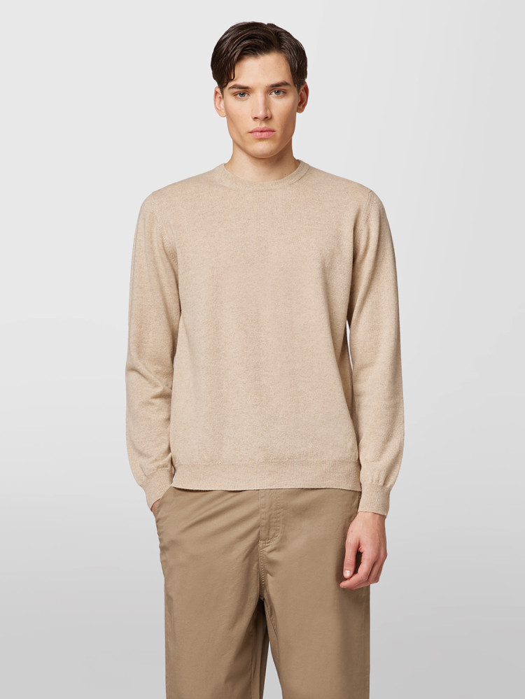 URBAN BASIC CREW NECK SWEATER IN CASHMERE