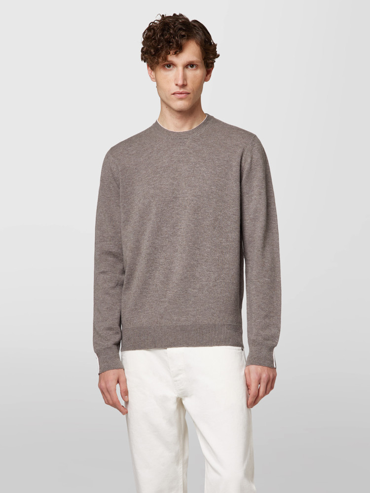 URBAN BASIC CREW NECK SWEATER IN GEELONG WOOL