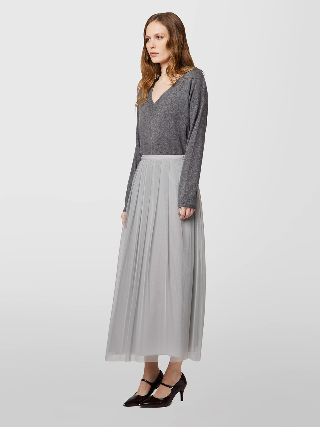 ALPHA STUDIO: MIDI SKIRT IN TULLE