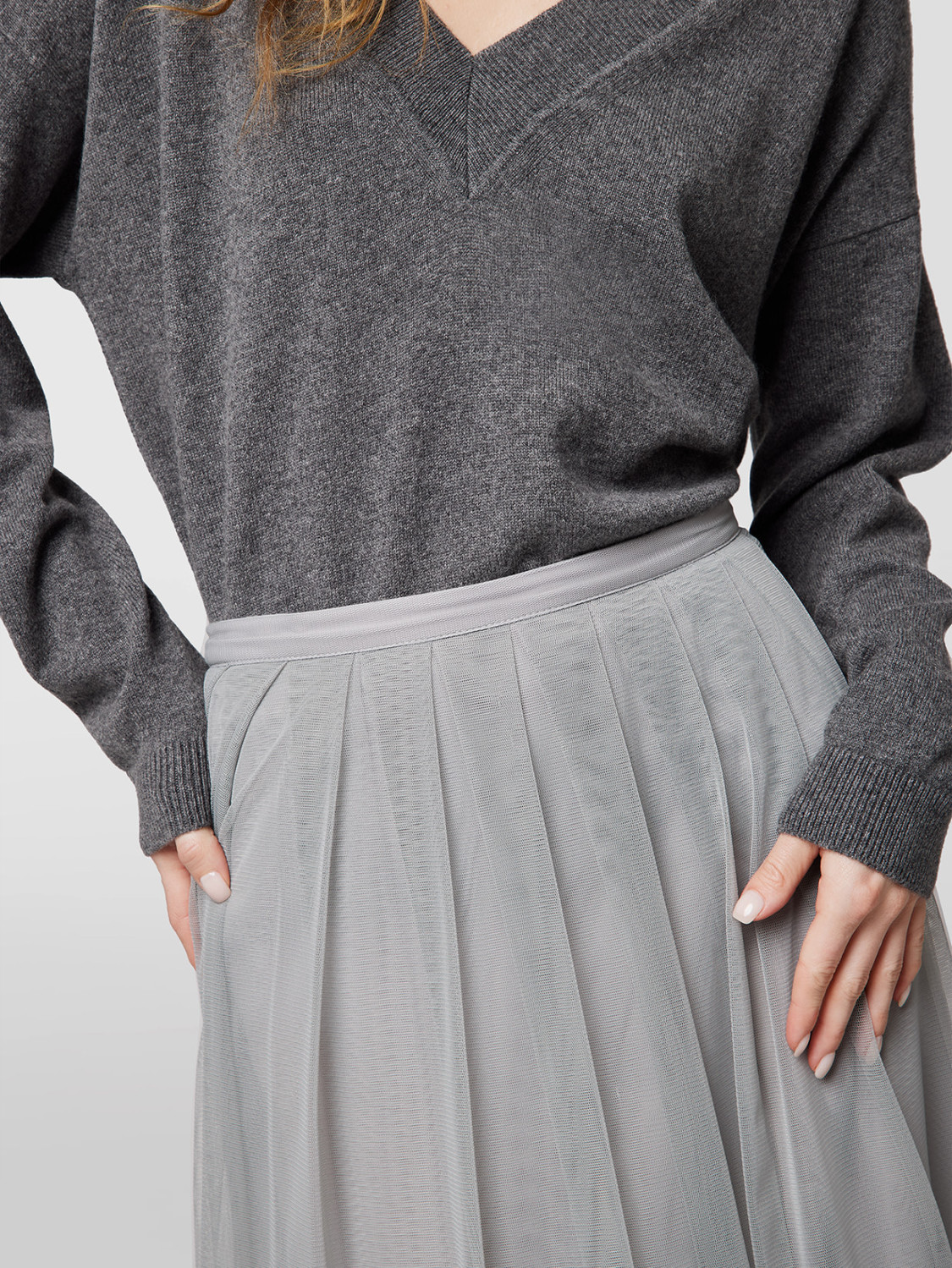 ALPHA STUDIO: MIDI SKIRT IN TULLE