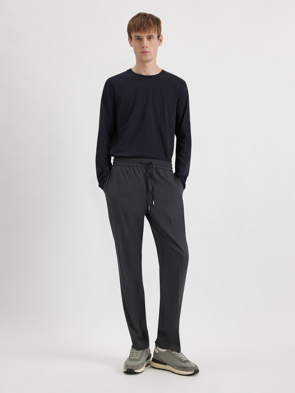 ALPHA STUDIO: JOGGERS IN GABARDINE
