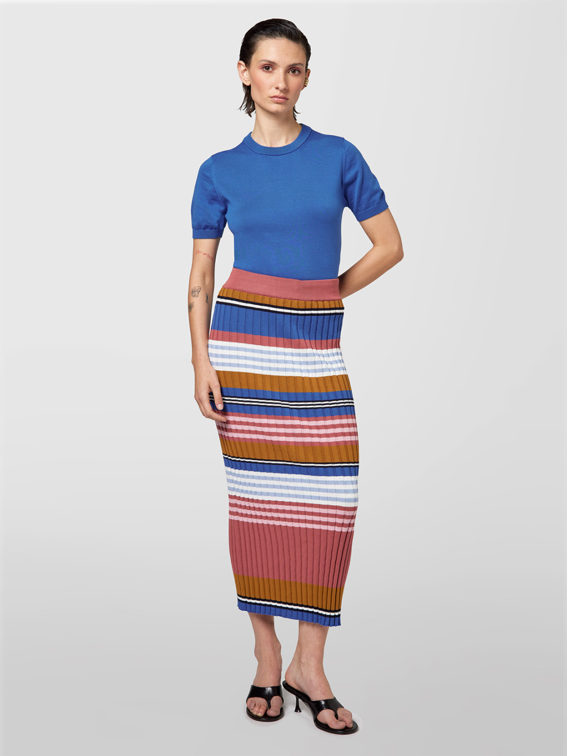 ALPHA STUDIO: LONGUETTE RAYAS MULTICOLOR