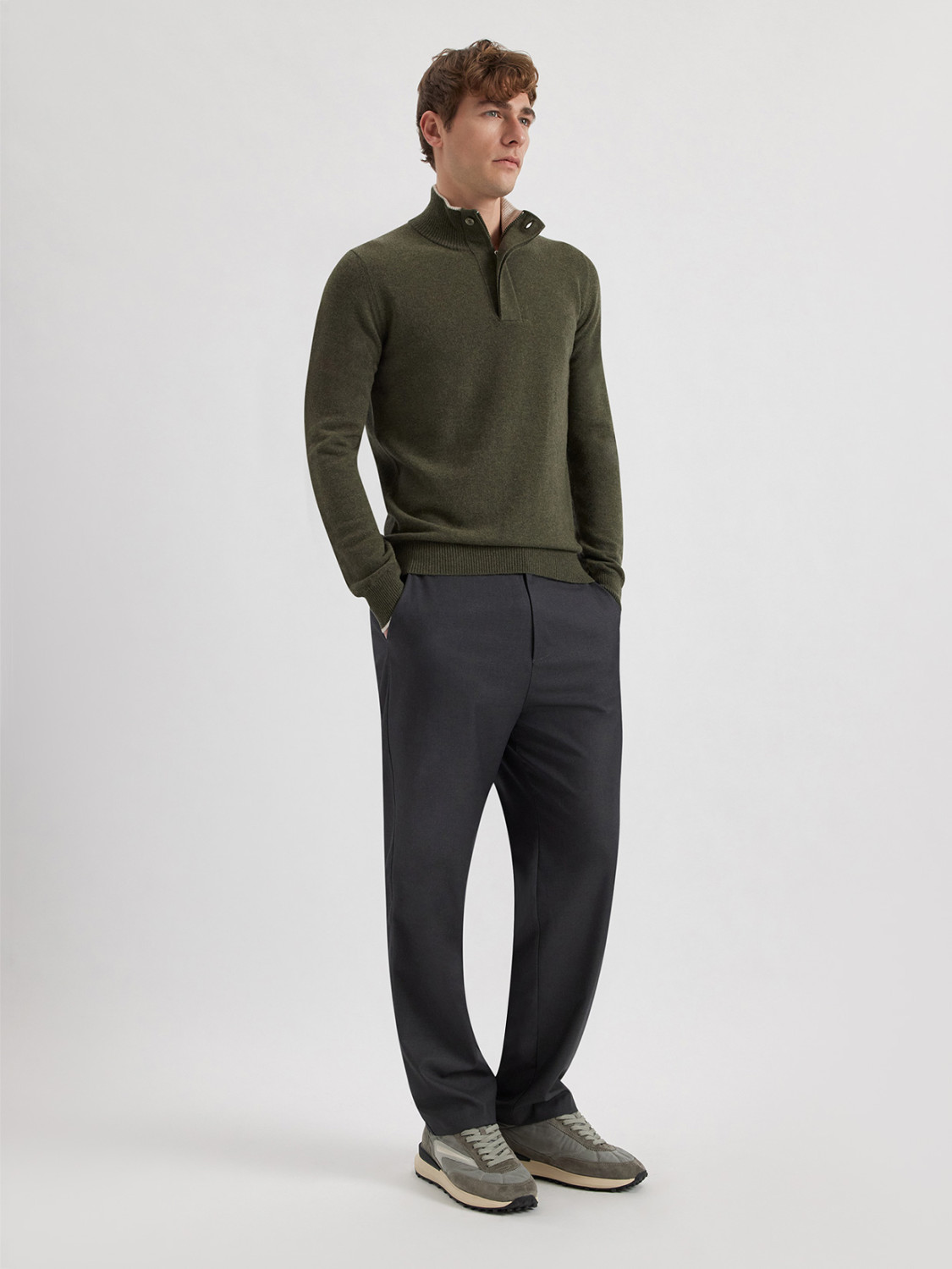ALPHA STUDIO: JERSEY BASIC DE CUELLO PERKINS EN LANA GEELONG
