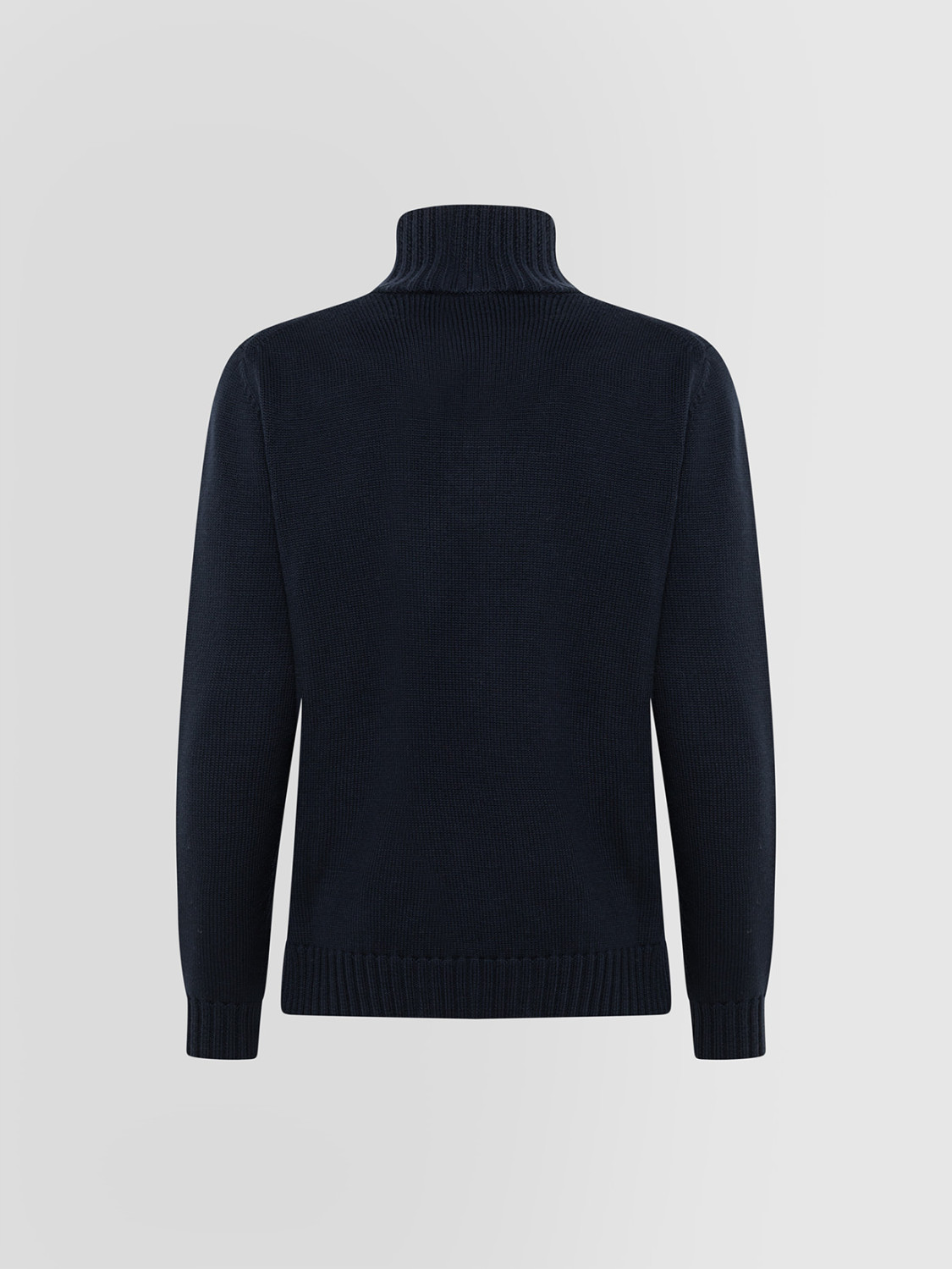 ALPHA STUDIO: URBAN GRANDAD NECK SWEATER IN MERINO WOOL