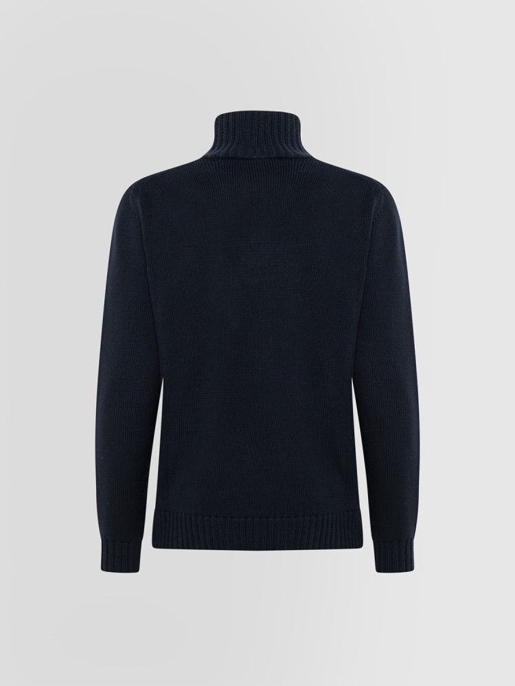 URBAN GRANDAD NECK SWEATER IN MERINO WOOL