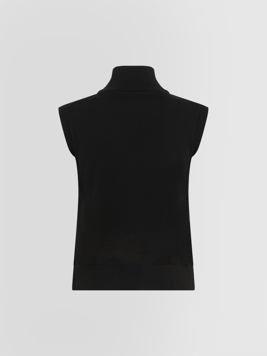 ALPHA STUDIO: TIMELESS SLEEVELESS HALF NECK SWEATER