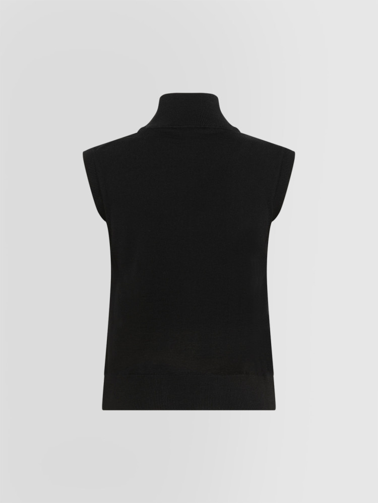 TIMELESS SLEEVELESS HALF NECK SWEATER