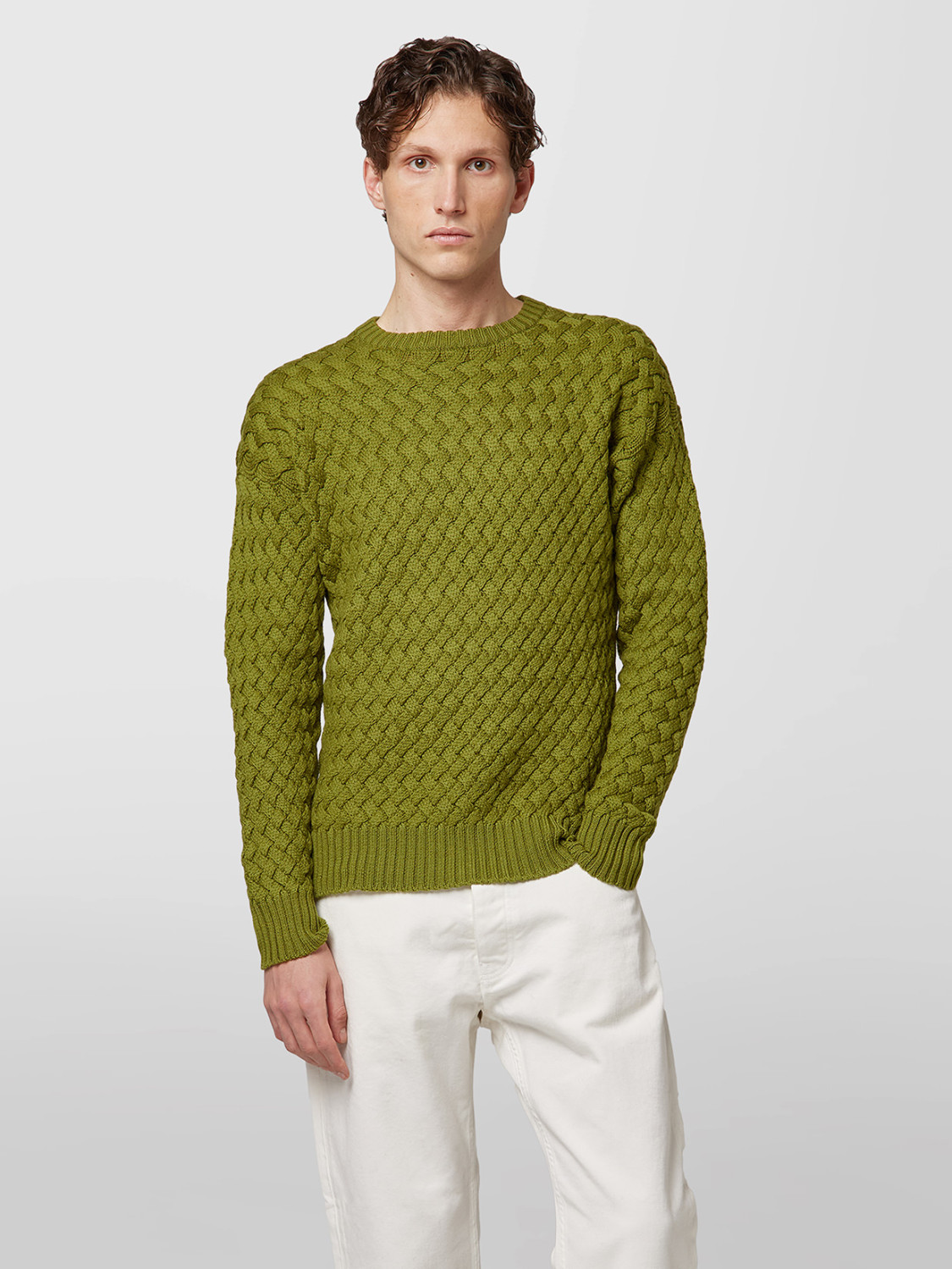 ALPHA STUDIO: URBAN HALF NECK SWEATER IN MERINO WOOL