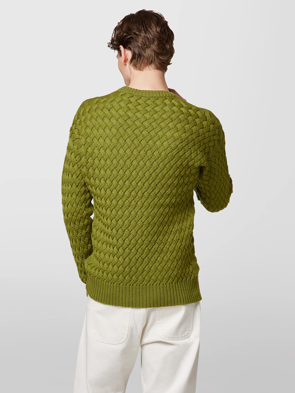 ALPHA STUDIO: URBAN HALF NECK SWEATER IN MERINO WOOL