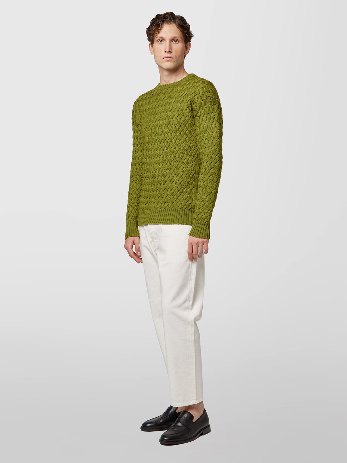ALPHA STUDIO: URBAN HALF NECK SWEATER IN MERINO WOOL