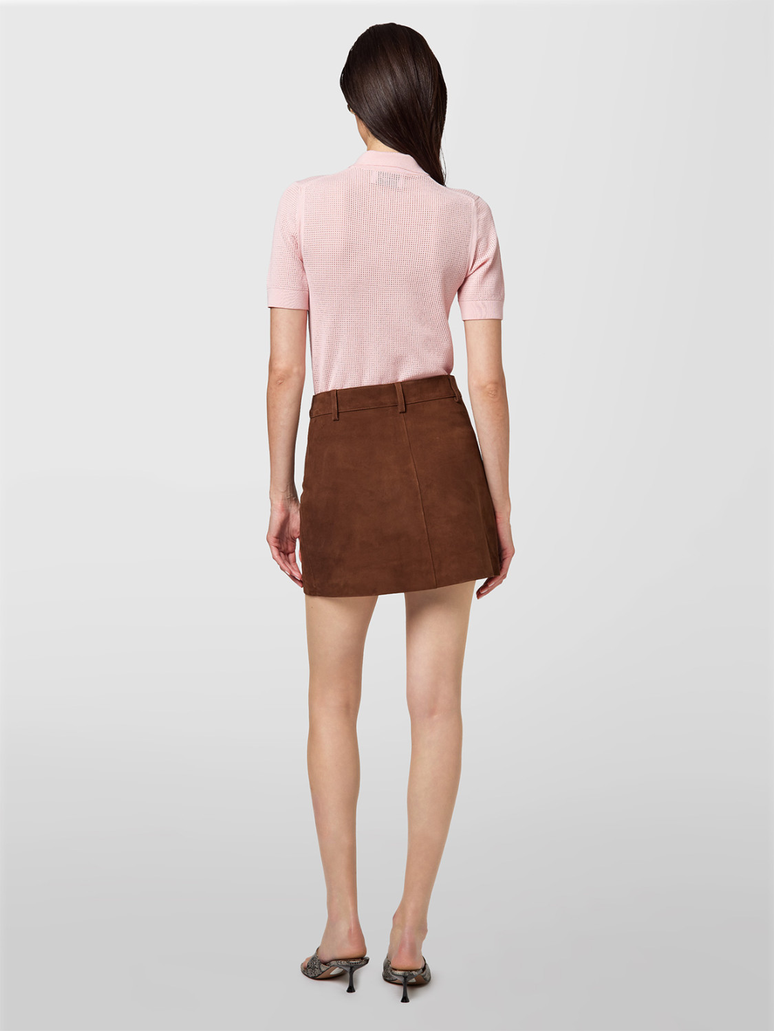 ALPHA STUDIO: SUEDE MINI SKIRT