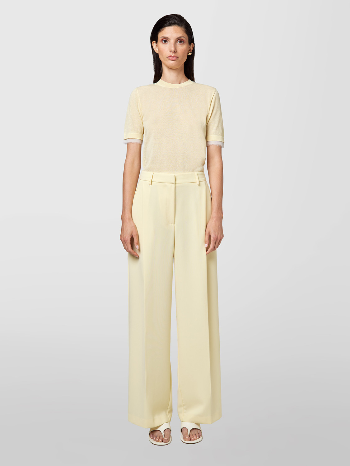 ALPHA STUDIO: CADI PANTS WITH PLEATS