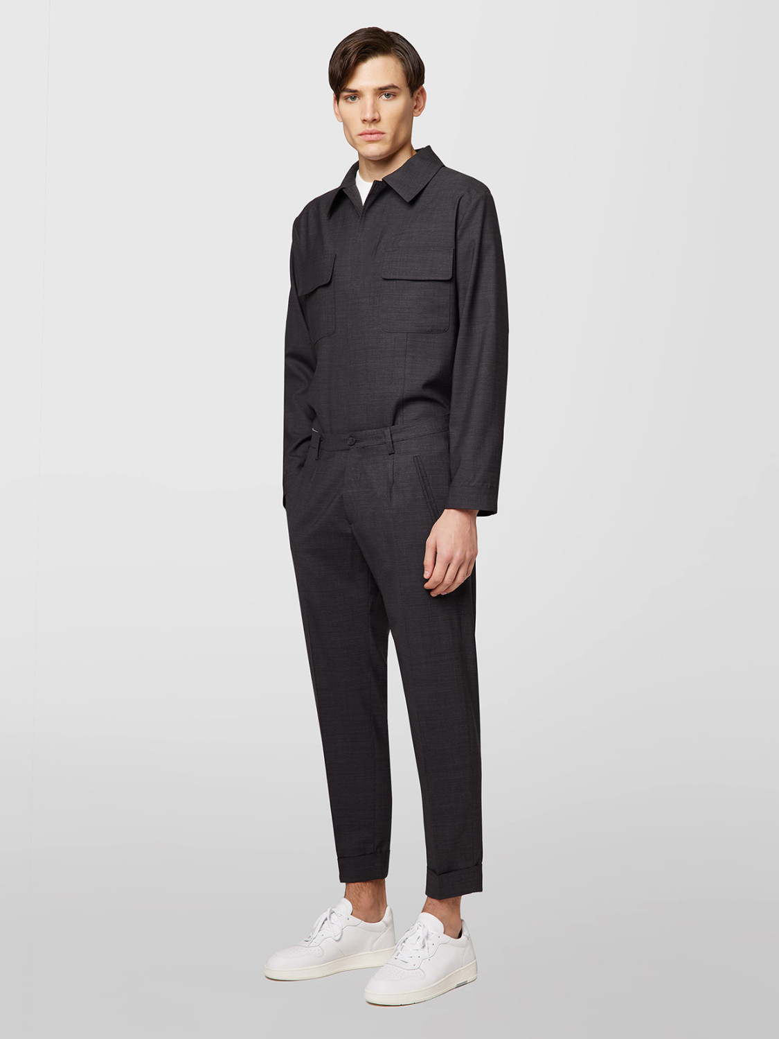 ALPHA STUDIO: PANTALON CHINO EN FRAIS DE LAINE