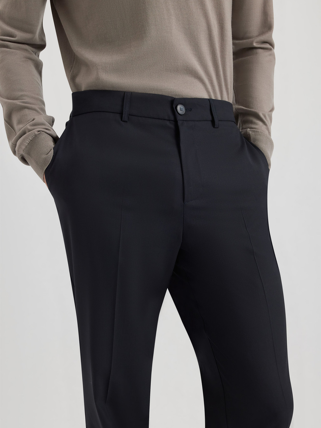 ALPHA STUDIO: CHINO PANTS IN WOOL CLOTH