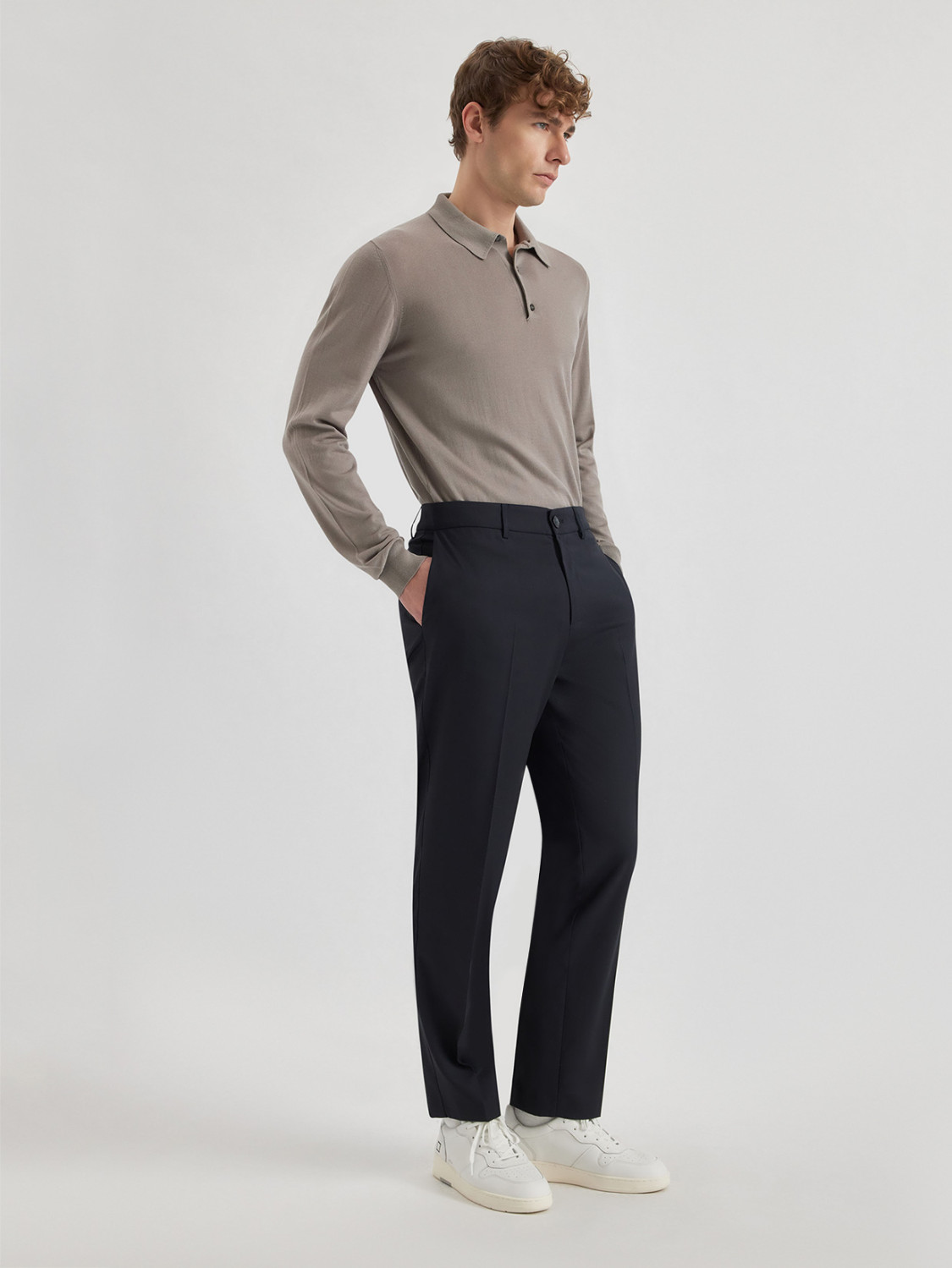 ALPHA STUDIO: CHINO PANTS IN WOOL CLOTH