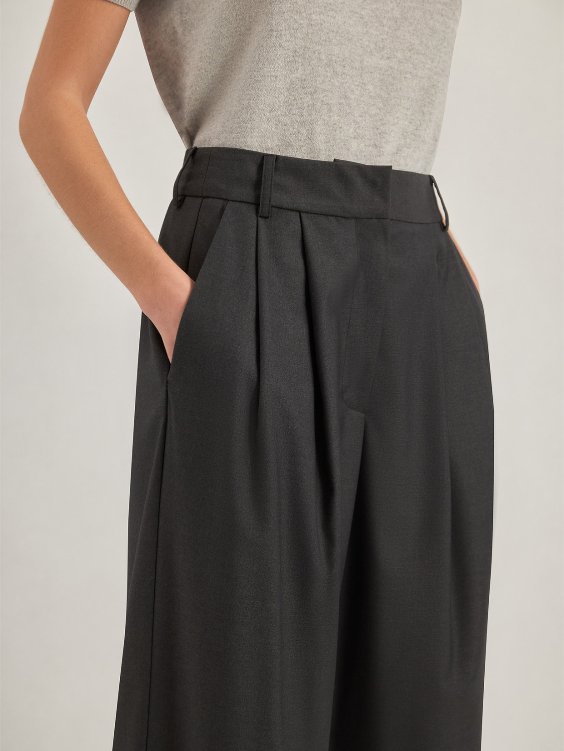 ALPHA STUDIO: PLEATED TAILORING PANTS