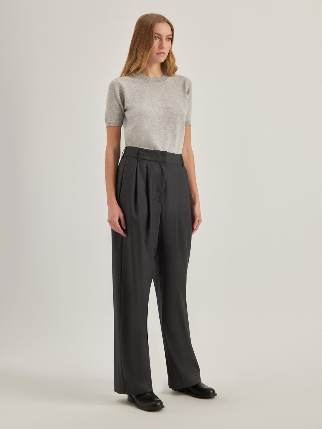 ALPHA STUDIO: PLEATED TAILORING PANTS