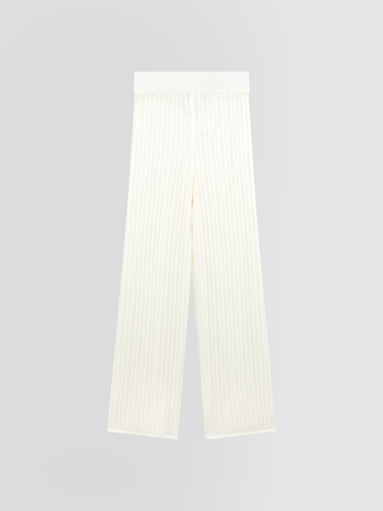PANTALON EN COTON PERFORÉ