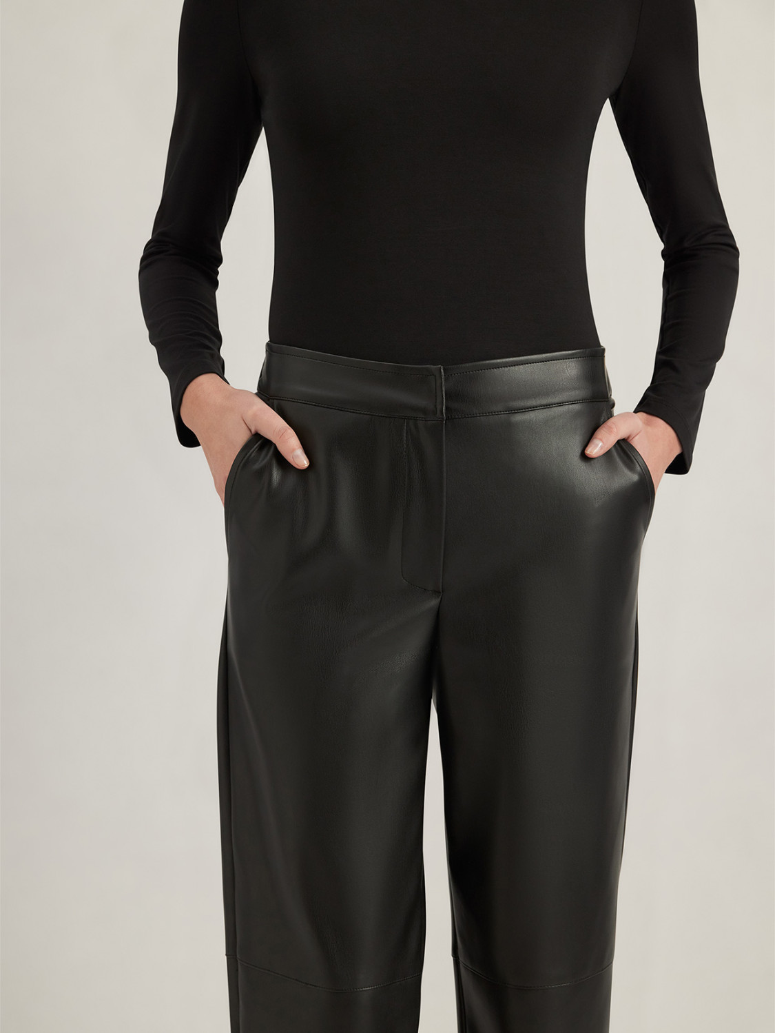 ALPHA STUDIO: PANTS IN ECO LEATHER