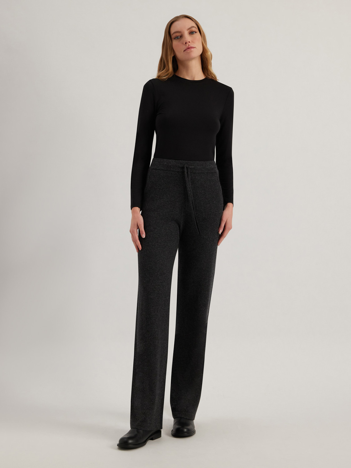 ALPHA STUDIO: PANTALÓN EN LANA Y CACHEMIRA