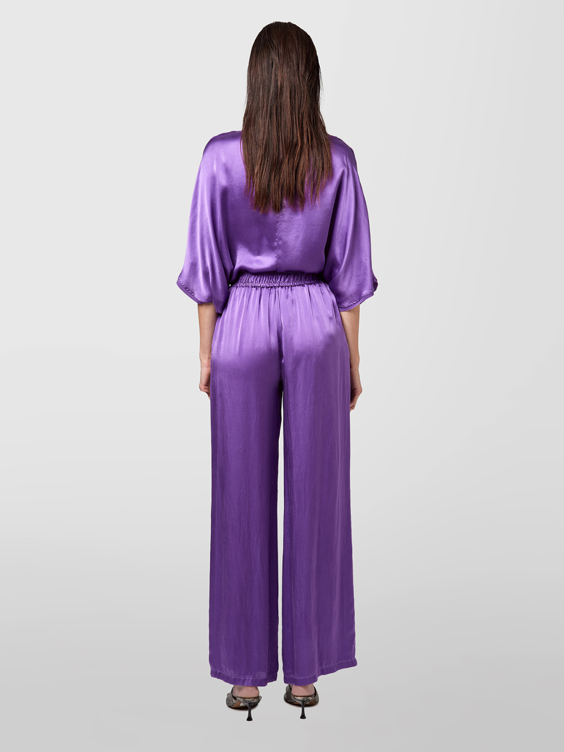 ALPHA STUDIO: PANTALONE IN SETA SATIN