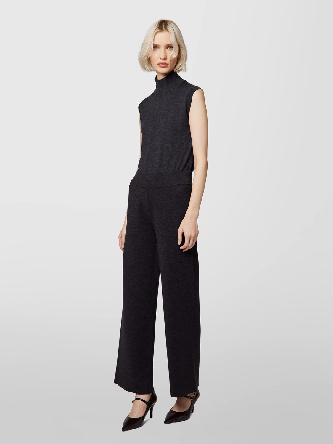 ALPHA STUDIO: PANTS IN FABRIC KNIT