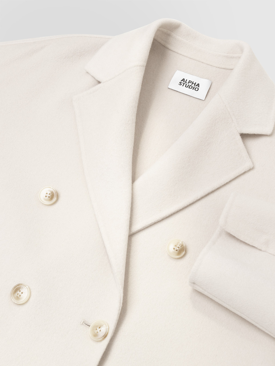 ALPHA STUDIO: CHAQUETÓN EN PAÑO DOUBLE